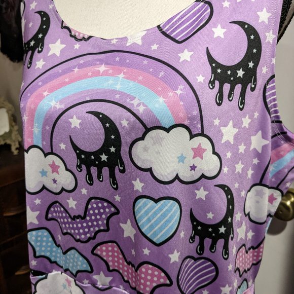 Holley Tea Time - Rainbow Spooky Bats Dress 3XL - Picture 2 of 5